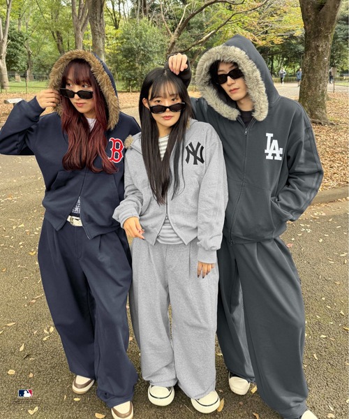 sedacle（セダクル）の「【別注】MLB/刺繍フェイクファーフード