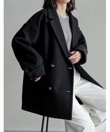 [2025 WINTER COLLECTION]フェイクウールルーズシルエットダブルテーラードジャケット