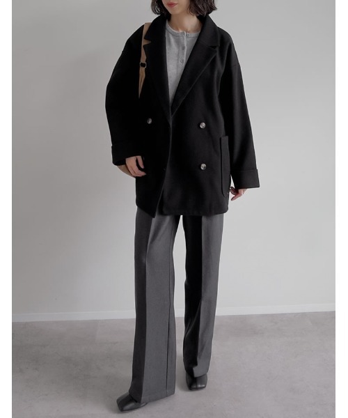 セール】[2025 WINTER COLLECTION]フェイクウールルーズシルエット