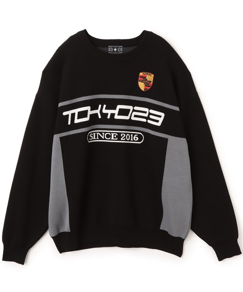 TOKYO 23(トウキョウニジュウサン)の「TOKYO 23 Racing Emblem Sweater / トウキョウ 23 レーシング エンブレム セーター(ニット/セーター・メンズ・レッド/ブラック・M/L/XL/XXL)」の1枚目の写真