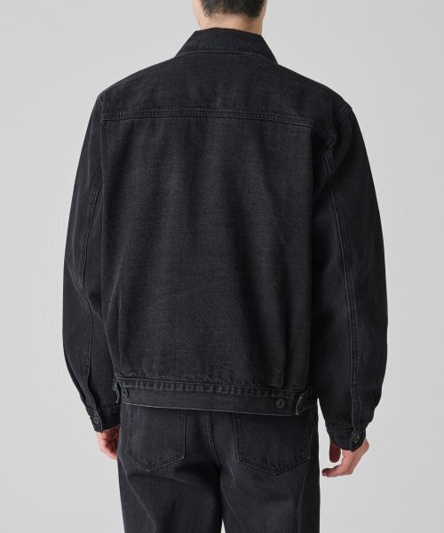 セール】リラックスドプリーツデニムトラッカージャケット[ウォッシュ