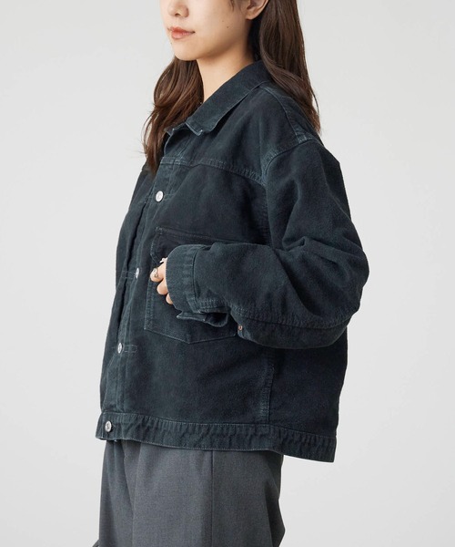 REMI RELIEF（レミレリーフ）の「REMI RELIEF/レミレリーフ モールスキン 1st JKT ジンバブエコットン デニムジャケット（デニムジャケット・メンズ・ブラック・M/L/XL）」の16枚目の写真