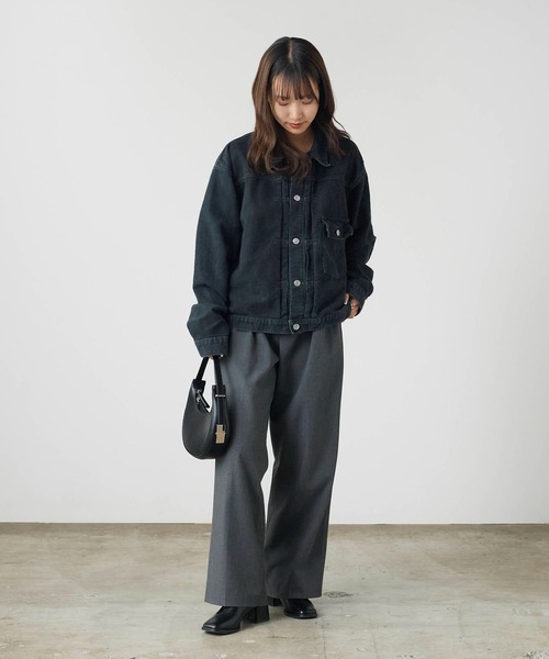 REMI RELIEF（レミレリーフ）の「REMI RELIEF/レミレリーフ モールスキン 1st JKT ジンバブエコットン デニムジャケット（デニムジャケット・メンズ・ブラック・M/L/XL）」の14枚目の写真