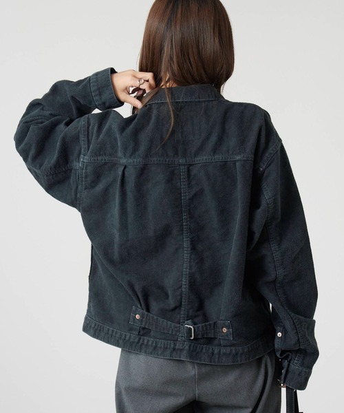 REMI RELIEF（レミレリーフ）の「REMI RELIEF/レミレリーフ モールスキン 1st JKT ジンバブエコットン デニムジャケット（デニムジャケット・メンズ・ブラック・M/L/XL）」の13枚目の写真