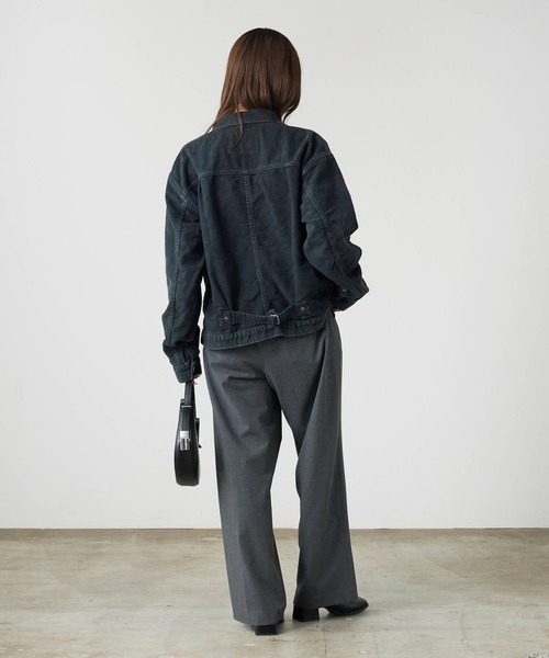 REMI RELIEF（レミレリーフ）の「REMI RELIEF/レミレリーフ モールスキン 1st JKT ジンバブエコットン デニムジャケット（デニムジャケット・メンズ・ブラック・M/L/XL）」の10枚目の写真