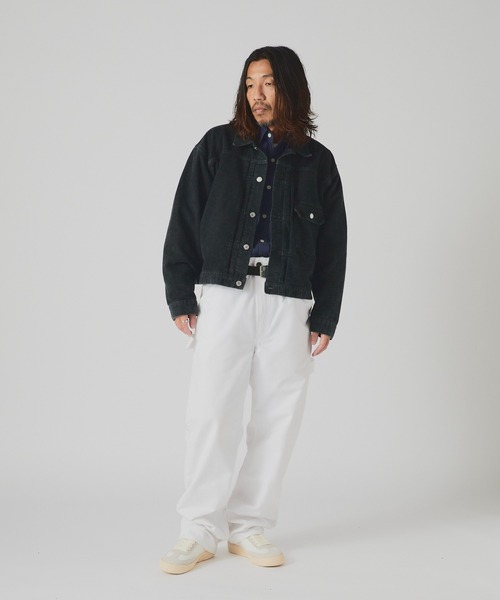 REMI RELIEF（レミレリーフ）の「REMI RELIEF/レミレリーフ モールスキン 1st JKT ジンバブエコットン デニムジャケット（デニムジャケット・メンズ・ブラック・M/L/XL）」の21枚目の写真