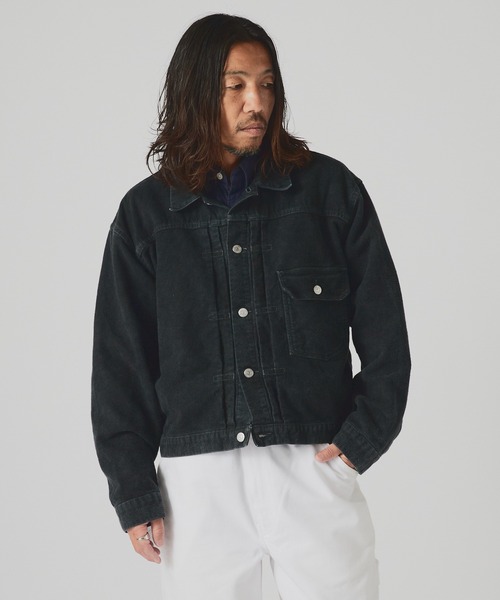 REMI RELIEF（レミレリーフ）の「REMI RELIEF/レミレリーフ モールスキン 1st JKT ジンバブエコットン デニムジャケット（デニムジャケット・メンズ・ブラック・M/L/XL）」の18枚目の写真