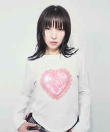RUSTICCLUB（ラスティッククラブ）の「Heart Concho Long sleeve_White（Tシャツ/カットソー）」