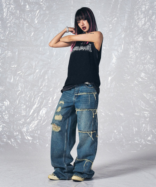 SCHISM INDUCING(スキズムインデューシング)の「TWELVE GOLD JEANS BLUE(デニムパンツ・レディース・その他・MEDIUM/LARGE)」の17枚目の写真