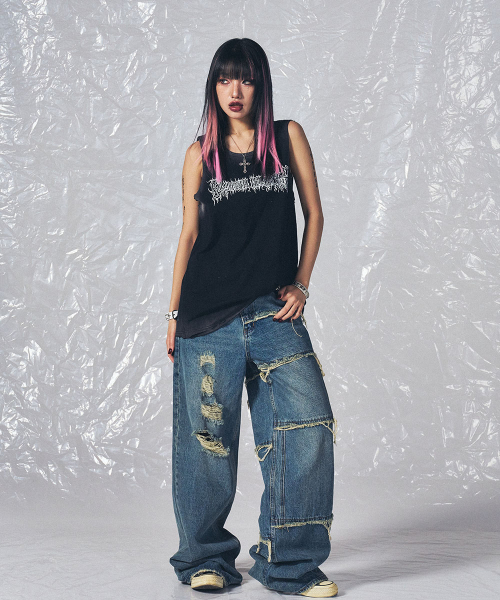 SCHISM INDUCING(スキズムインデューシング)の「TWELVE GOLD JEANS BLUE(デニムパンツ・レディース・その他・MEDIUM/LARGE)」の18枚目の写真