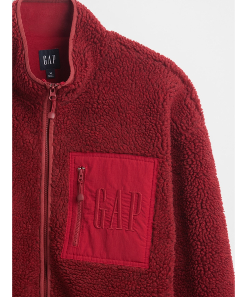 GAP(ギャップ)の「ボア オーバーサイズ GAPロゴ ジップアップジャケット(その他アウター・メンズ・ネイビー/ワイン/ブラック・XL/L/M/S/XS)」の14枚目の写真