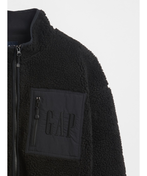GAP(ギャップ)の「ボア オーバーサイズ GAPロゴ ジップアップジャケット(その他アウター・メンズ・ネイビー/ワイン/ブラック・XL/L/M/S/XS)」の15枚目の写真