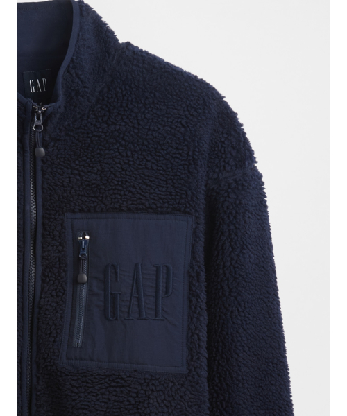 GAP(ギャップ)の「ボア オーバーサイズ GAPロゴ ジップアップジャケット(その他アウター・メンズ・ネイビー/ワイン/ブラック・XL/L/M/S/XS)」の16枚目の写真