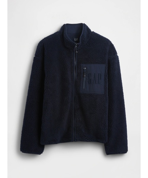 GAP(ギャップ)の「ボア オーバーサイズ GAPロゴ ジップアップジャケット(その他アウター・メンズ・ネイビー/ワイン/ブラック・XL/L/M/S/XS)」の5枚目の写真