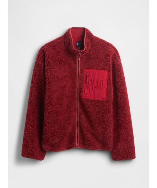 GAP(ギャップ)の「ボア オーバーサイズ GAPロゴ ジップアップジャケット(その他アウター・メンズ・ネイビー/ワイン/ブラック・XL/L/M/S/XS)」の6枚目の写真