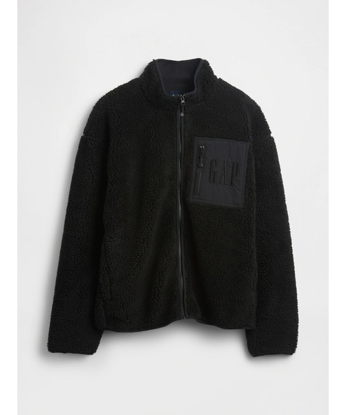 GAP(ギャップ)の「ボア オーバーサイズ GAPロゴ ジップアップジャケット(その他アウター・メンズ・ネイビー/ワイン/ブラック・XL/L/M/S/XS)」の7枚目の写真