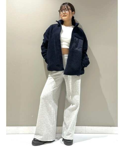 セール】ボア オーバーサイズ GAPロゴ ジップアップジャケット（その他