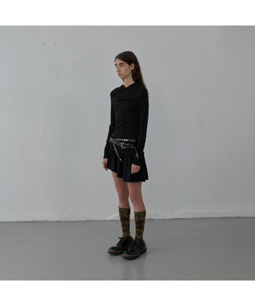 LCDC TM(エルシーディーシーティーエム)の「HOODED JERSEY DRESS (BLACK)(ワンピース・レディース・その他・SMALL/MEDIUM)」の2枚目の写真