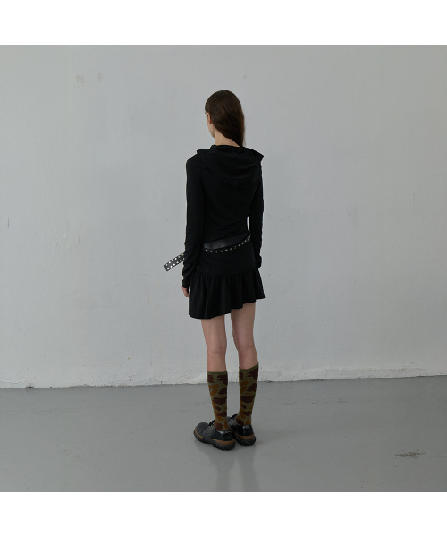 LCDC TM(エルシーディーシーティーエム)の「HOODED JERSEY DRESS (BLACK)(ワンピース・レディース・その他・SMALL/MEDIUM)」の3枚目の写真