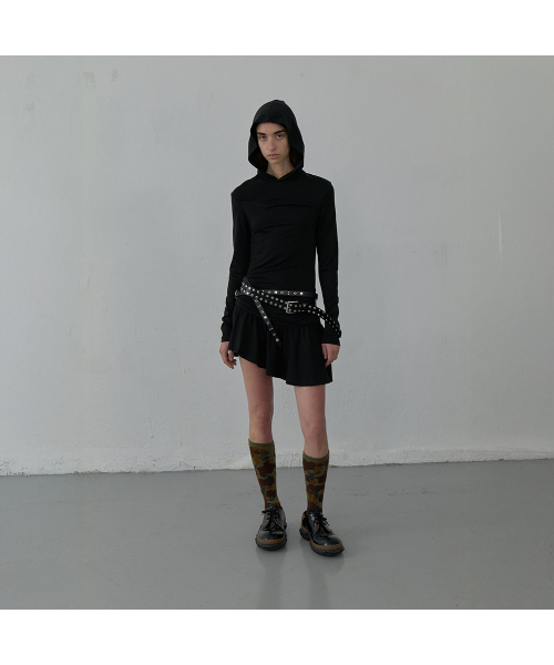 LCDC TM(エルシーディーシーティーエム)の「HOODED JERSEY DRESS (BLACK)(ワンピース・レディース・その他・SMALL/MEDIUM)」の4枚目の写真