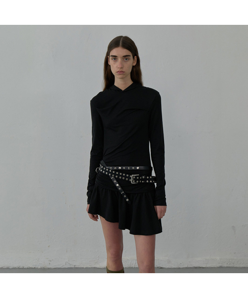 LCDC TM(エルシーディーシーティーエム)の「HOODED JERSEY DRESS (BLACK)(ワンピース・レディース・その他・SMALL/MEDIUM)」の5枚目の写真