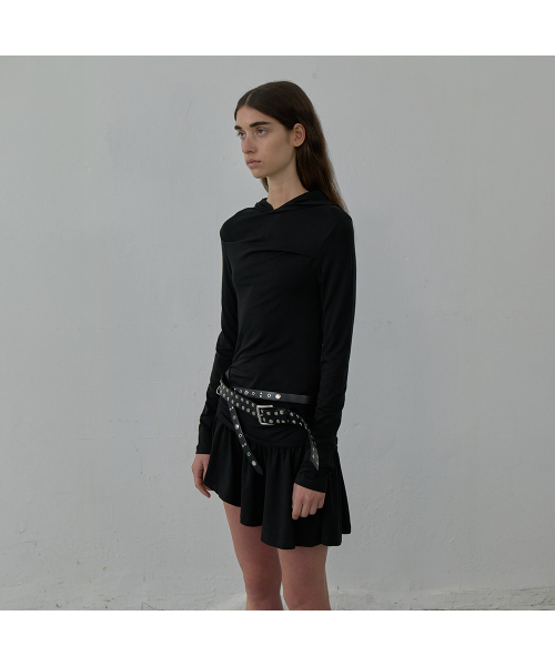 LCDC TM(エルシーディーシーティーエム)の「HOODED JERSEY DRESS (BLACK)(ワンピース・レディース・その他・SMALL/MEDIUM)」の6枚目の写真