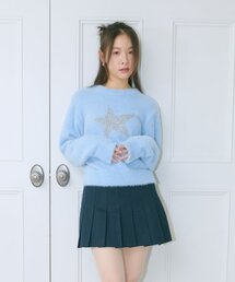 LOW - RISE PLEATS SKORTS (DARK NAVY)