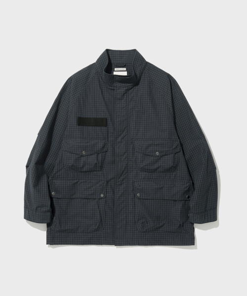 OVERSIZED HUNTING JACKET (CHECK NAVY)