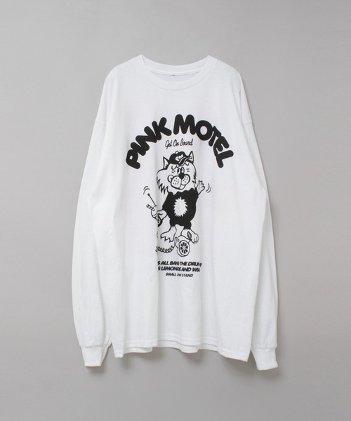 RNA(アールエヌエー)の「M2633 PINKMOTEL ベアープリントロンT(Tシャツ/カットソー・レディース・ピンク/ホワイト/ブラック・MEDIUM)」の8枚目の写真