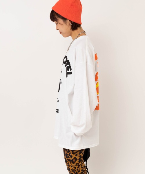 RNA(アールエヌエー)の「M2633 PINKMOTEL ベアープリントロンT(Tシャツ/カットソー・レディース・ピンク/ホワイト/ブラック・MEDIUM)」の5枚目の写真