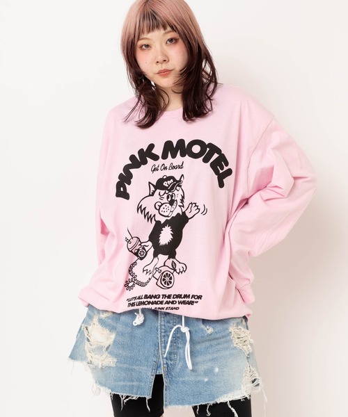 RNA(アールエヌエー)の「M2633 PINKMOTEL ベアープリントロンT(Tシャツ/カットソー・レディース・ピンク/ホワイト/ブラック・MEDIUM)」の14枚目の写真
