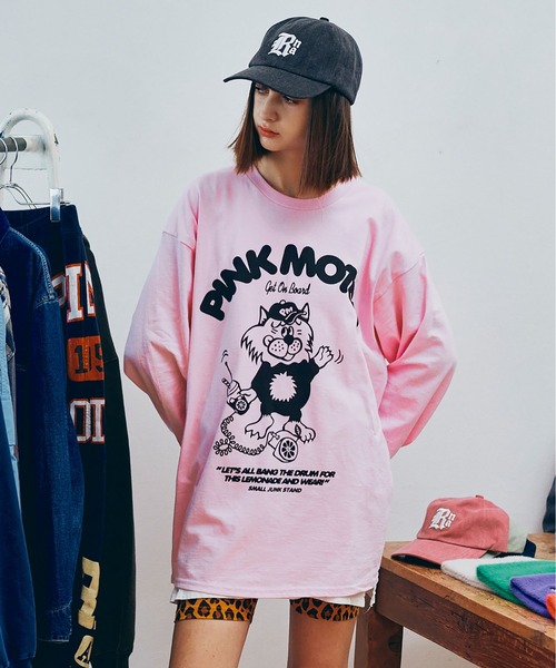 M2633 PINK MOTEL ベアープリントロンT（Tシャツ/カットソー）｜RNA
