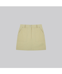 Signature cotton mini skirt_Beige