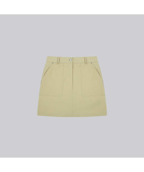FRIVER07(フリバー07)の「Signature cotton mini skirt_Beige(スカート・レディース・Beige・SMALL/MEDIUM)」の1枚目の写真