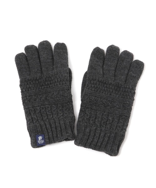 BAYFLOW（ベイフロー）の「アミガラニットグローブ（手袋・メンズ・グレー/ブラウン・FREE）」の3枚目の写真