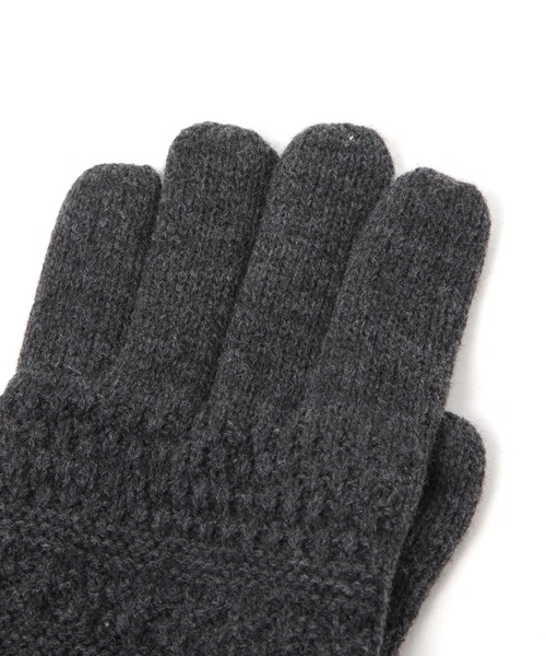 BAYFLOW（ベイフロー）の「アミガラニットグローブ（手袋・メンズ・グレー/ブラウン・FREE）」の5枚目の写真