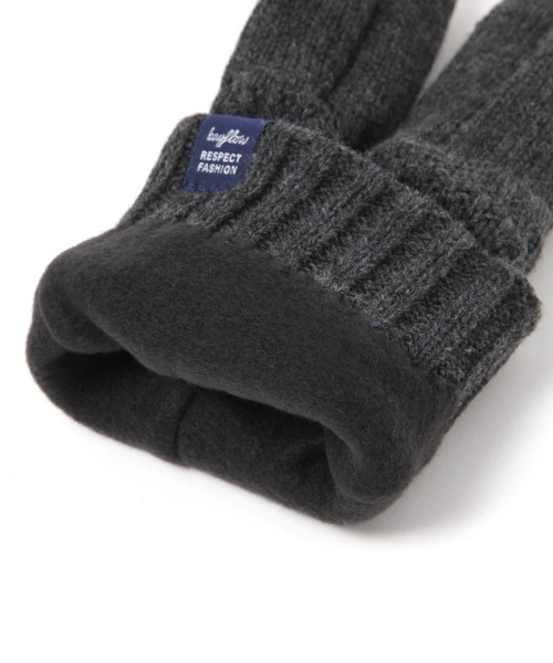 BAYFLOW（ベイフロー）の「アミガラニットグローブ（手袋・メンズ・グレー/ブラウン・FREE）」の8枚目の写真