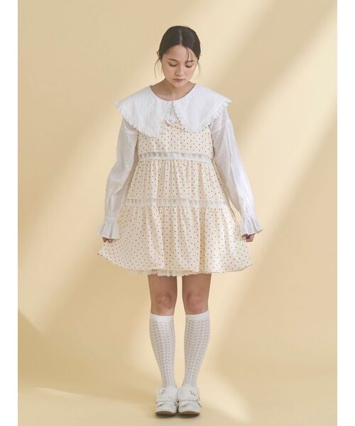 merry jenny(メリージェニー)の「dotベビードール(ワンピース・レディース・ブラック/アイボリー・FREE)」の8枚目の写真