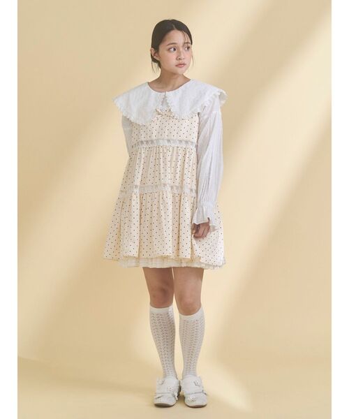 merry jenny(メリージェニー)の「dotベビードール(ワンピース・レディース・ブラック/アイボリー・FREE)」の9枚目の写真