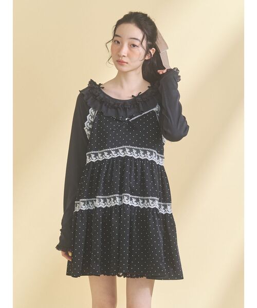 merry jenny(メリージェニー)の「dotベビードール(ワンピース・レディース・ブラック/アイボリー・FREE)」の11枚目の写真