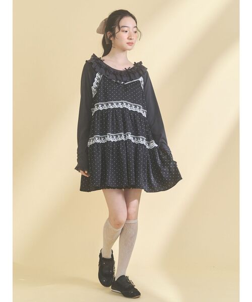 merry jenny(メリージェニー)の「dotベビードール(ワンピース・レディース・ブラック/アイボリー・FREE)」の12枚目の写真