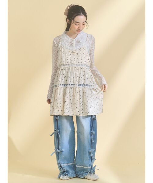 merry jenny(メリージェニー)の「dotベビードール(ワンピース・レディース・ブラック/アイボリー・FREE)」の15枚目の写真