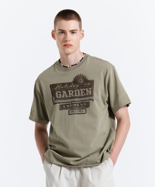 GARDEN EXPRESS(ガーデンエクスプレス)の「GARDEN HOTEL GRAPHIC T-SHIRT (khaki)(Tシャツ/カットソー・メンズ・その他・X-LARGE)」の1枚目の写真