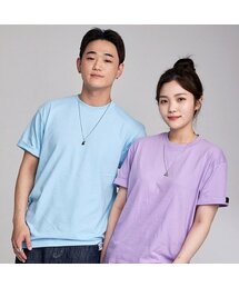 APOSTROPHE COMMA（アポストロフィコンマ）の「リバーシブルラベル無地半袖Tシャツ（ライトパープル）（Tシャツ/カットソー）」