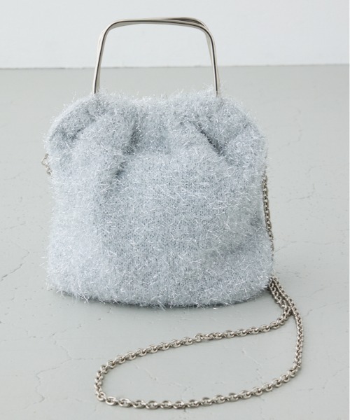 AZUL by moussy(アズールバイマウジー)の「ラメシャギーメタルハンドルバッグ【着用画像あり】(ショルダーバッグ・レディース・ブラック/シルバー・FREE)」の15枚目の写真