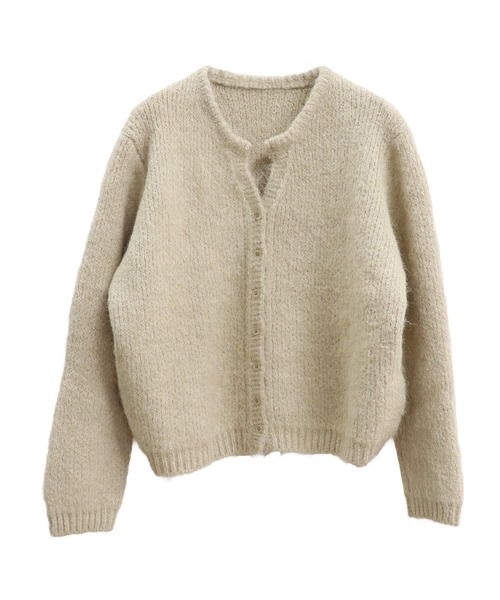 ISOOK（アイスー）の「ウールブレンドシャギーニットカーディガン(eri. select) / セーター 羽織り 長袖 Vネック オフィス 無地 クリーム チャコール（カーディガン/ボレロ・レディース・チャコール/クリーム・FREE）」の15枚目の写真