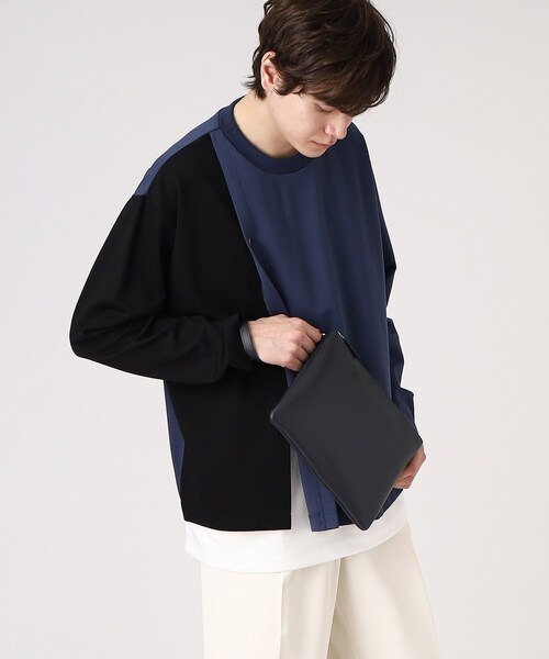 tk.TAKEO KIKUCHI（ティーケータケオキクチ）の「【WEB限定】レザー2WAYサコッシュバッグ（ショルダーバッグ・メンズ・ネイビー/ダークブラウン/ブラック・00）」の21枚目の写真