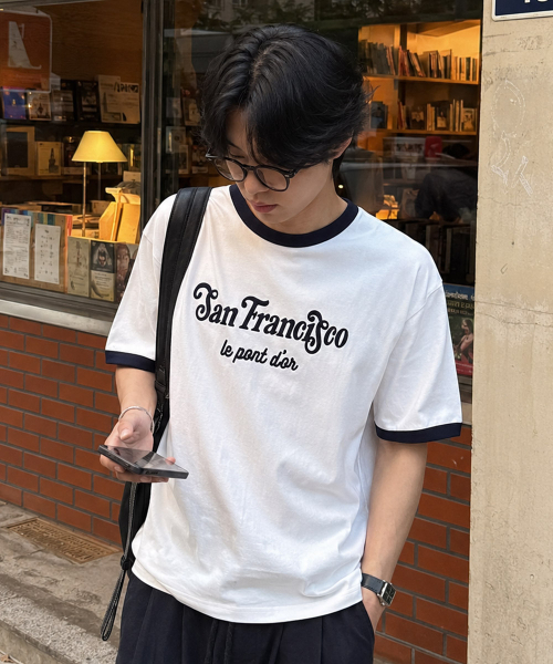 ECORR（エコル）の「[ユニセックス] クラシックシティリンガーTシャツ_ホワイト（Tシャツ/カットソー・レディース・その他・1/2/3/0）」の3枚目の写真