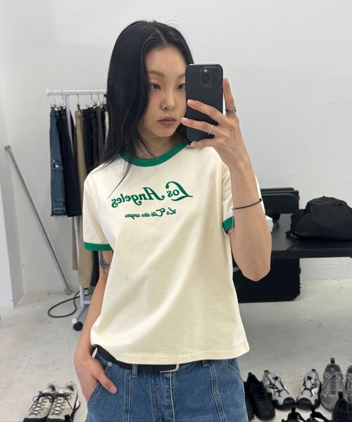 ECORR（エコル）の「[ユニセックス] クラシックシティリンガーTシャツ_ホワイト（Tシャツ/カットソー・レディース・その他・1/2/3/0）」の4枚目の写真