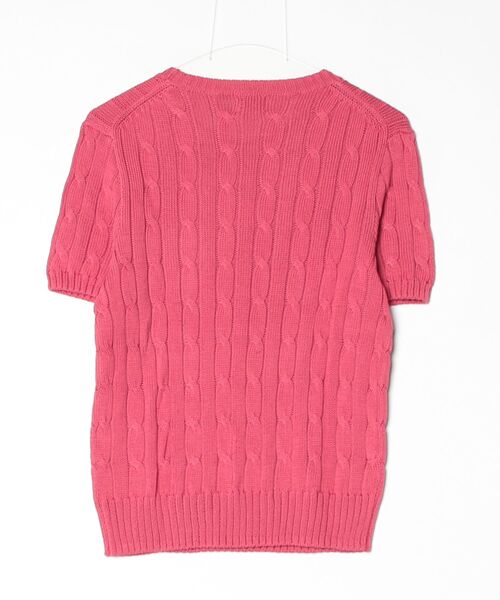 ケーブルニット コットン ショートスリーブ セーター（ニット/セーター